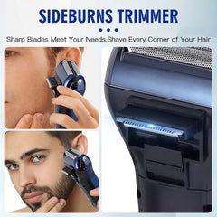 DL-9021 3-in-1 Hair Clipper Set - Rechargeable USB-C Trimmer with Digital Display & Interchangeable Blades