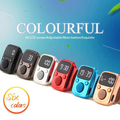 Digital LED Hand Tally Counter - Rechargeable Electronic Clicker with Luminous Display | Compact and Portable Finger Counter for Prayer, Stitch Marking, and Counting Tasks | Durable & Lightweight | Black