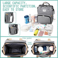 Diaper Bag Backpack – Multifunctional Waterproof Travel Essentials Baby Bag