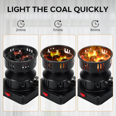 Electric Coal Starter for Hookah, Shisha, Nargila | Versatile Heater Stove & Charcoal Burner for BBQ | Quick & Efficient Heating