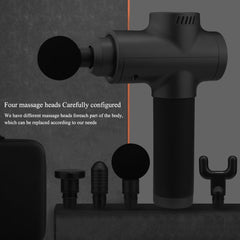 Professional Fascial Massage Gun. 6-speed deep tissue massager with 4 heads for muscle pain relief. Rechargeable & handheld (Multi-Colour)