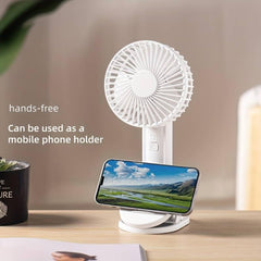 Handheld Rechargeable USB Portable Fan – Wearable Electric Neck Air Cooler | Foldable Mini Fan