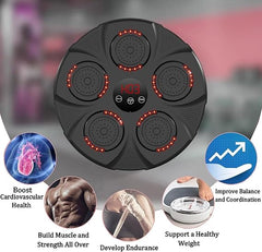 Music Boxing Machine | Smart Electronic Punching Equipment with LED Screen & Reaction Target for Home Exercise | Fun Gift