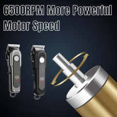 Pro Cordless Hair Clipper - 6500 RPM Rotary Motor, 240min Runtime, Digital Display, Taper Lever (Multi-Colour)