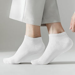 10 Pairs Men's Breathable Cotton Ankle Socks - Ultra Lightweight & Comfortable for All Seasons