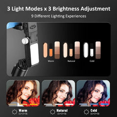 Q18 Mobile Phone Selfie Stick – Anti-Shake Hand-Held Single-Axis Gimbal Stabilizer with Fill Light for Live Broadcast