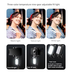 Q18 Mobile Phone Selfie Stick with Anti-Shake Handheld Gimbal Stabilizer, Single-Axis Tripod, and Fill Light – Perfect for Vlogging, Live Broadcast, and Photography, Compatible with iPhone and Android Smartphones