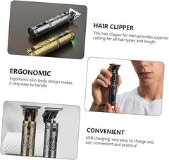 USB Rechargeable Electric Barbershop Hair Clipper | Digital LCD Professional Hair Trimmer