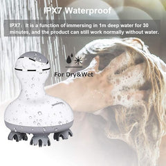 Smart 4D Head Massager | Electric Scalp Massager with 4 Heads & 84 Nodes | Stimulates Hair Growth, Stress Relief & Full-Body Relaxation