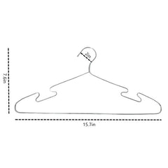 Stainless Steel Flexible Sturdy Clothes Hangers Set – Perfect for Standard Daily Use, Set of 10 Pieces, Silver