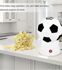 Football Popcorn Maker, 1200W Hot Air Popcorn Machine | Healthy, Oil-Free Snack with Overheat Protection & Temperature Control | Perfect for Game Nights and Parties