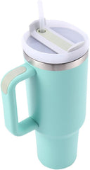 Stainless Steel Vacuum Mug with Screw Lid & Straw – Sweat-Proof, Leak-Proof Travel Flask for Hot & Cold Beverages