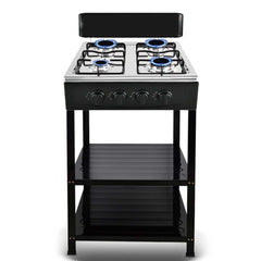 4-Burner Outdoor Gas Stove with Detachable Legs - Portable Cooking Stove for Camping, Patio, RV & Backyard BBQs
