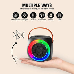 All-In-One Karaoke Machine – Bluetooth Speaker with UHF Wireless Microphones and Disco Ball LED Lights
