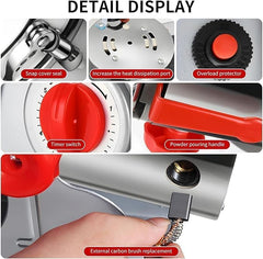 Multifunctional Electric Flour Mill Machine – Automatic Powder Grinder for Wheat, Coffee, and Spices | Stainless Steel Home Use Grinder | Efficient and Durable