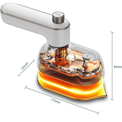 Handheld Steam Iron - 2-in-1 Garment Steamer & Dry Iron, Fast Heating, Rotatable Handle for Home & Travel