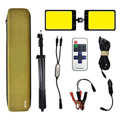 LED Work Light with Telescoping Tripod | 20,000 Lumen Dual-Head Work Light with Stand | Ideal for Outdoor and Indoor Lighting