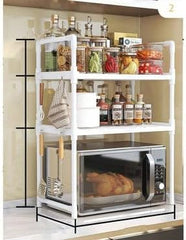 Adjustable 4-Layer Kitchen and Bedroom Storage Rack – Mobile and Versatile Floor Standing Solution
