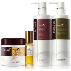 Karseell Hair Repair Set: Shampoo, Conditioner & Maca Collagen Mask with Argan Oil for dry, damaged hair. Restorative care.
