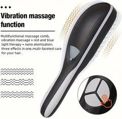 Electric Scalp Massage Comb - LED Light, 3 Vibration Modes, Rechargeable Hair Growth & Stress Relief Tool