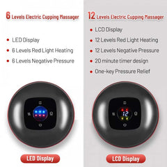 Smart Electric Cupping Device - 5 Massage Modes with Heating Therapy, Full Body Vacuum Massager for Pain Relief