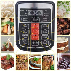 12L Smart Digital Pressure Cooker - Multi-Function Electric Rice Cooker with Non-Stick Pot & Stainless Steel Design
