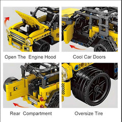 Come Alive 1:16 Scale RC Land Defender Rover. 446-piece DIY building kit with remote control. STEM engineering toy for kids.