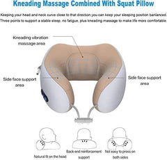 Neck U-Shaped Vibrating Travel Massage Pillow | Ultimate Comfort and Relaxation for Travel and Home