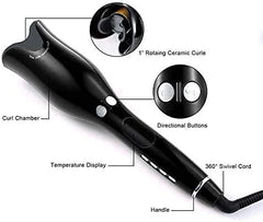 Spin N Curl Ceramic Rotating Hair Curler | Easy-to-Use Auto-Curling Tool for Perfect Curls and Waves