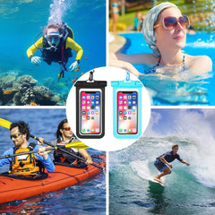 Waterproof Phone Pouch, IPX8 Waterproof Cell Phone Case for All Mobile Phones, Essential Dry Bag with Touchscreen-Friendly Design for Beach, Cruise, Swimming, and Outdoor Activities