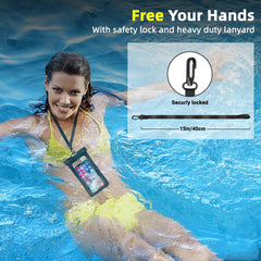 Waterproof Phone Pouch, IPX8 Waterproof Cell Phone Case for All Mobile Phones, Essential Dry Bag with Touchscreen-Friendly Design for Beach, Cruise, Swimming, and Outdoor Activities