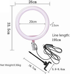 Ring Fill Light for TikTok Videos | Adjustable LED Ring Light with Phone Holder | Perfect for Streaming, Vlogging, and Content Creation