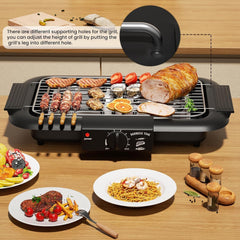 Smokeless Indoor/Outdoor Electric Grill | Portable Tabletop Grill with Adjustable Settings for Kitchen & BBQ | Perfect for Year-Round Grilling