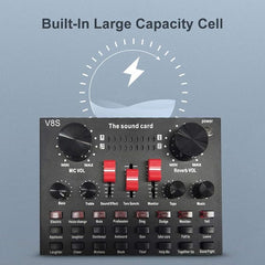 V8S Live Streaming Sound Adapter – Multi-Function High Sound Quality Phone Lap Microphone Compatible Adapter