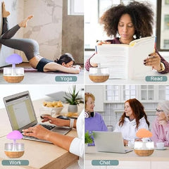 Rain Cloud Humidifier | Portable Mini 450ml Cool Mist Humidifier | USB Personal Desktop Humidifier with 7 LED Lights for Baby Bedroom, Travel, Office & Home