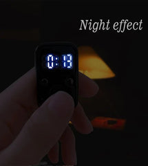 Digital LED Finger Tally Counter - Rechargeable Luminous Electronic Clicker for Prayer, Stitch Marker, and Counting Tasks | Compact Handheld Counter with Adjustable Strap & Bright LED Display | Durable and Lightweight Design in Elegant Rose Gold Finish
