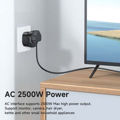 SC26 UK Universal Plug. Powerful and reliable 2500W capacity for high-demand electrical devices. Durable household plug.