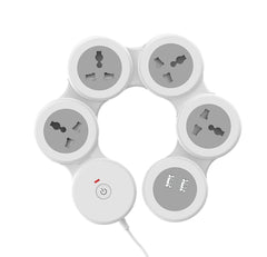 3276 Cuba Power Strip with 2 USB 3.1A, Master Switch, 4 International Sockets, Safety Shutter, 1.8 m Cable – Ideal for Home & Office