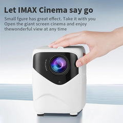 Portable Mini Projector | 1080P with 4K Ultra Clarity, Android 10.0, 5G Wi-Fi, Bluetooth, HDMI | Perfect for Home Cinema, Classroom, Office