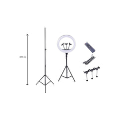 21-Inch Selfie Ring Light with Tripod Stand – Adjustable Photographic Lamp with 3 Mobile Holders
