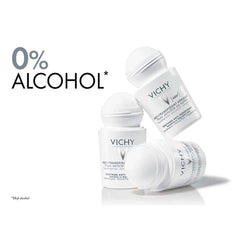 Vichy 48H Soothing Roll-On Anti-Perspirant - Gentle Aluminum-Free Formula for Sensitive Skin, 50ml