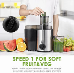 Multifunctional 800W Centrifugal Juicer Machine with Anti-Drip & Anti-Slip Design, 2-Speed Juicer for Fruits & Vegetables – Fast Juice Extraction