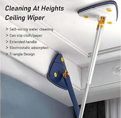 Rotatable Adjustable Triangle Cleaning Mop | Stainless Steel Long Handle for Easy Cleaning