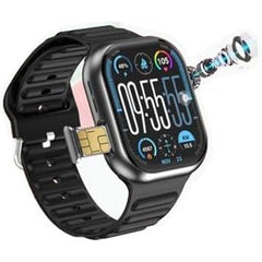 ST12 Smart Watch - 2.2" Full Screen, 4G SIM Support, 3 Straps + Wireless Charger (Multi-Color) for Men & Women