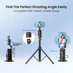 Tripod with Fill Lights – Smart Shooting Holder with 360° Rotation, Detachable Remote, and Gesture Control for Live Vlog Streaming