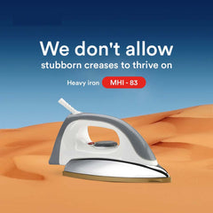 MHI-83 Automatic Dry Iron - 1800W with Ceramic Soleplate, Auto Shut-Off & Vertical Steam