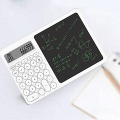 Calculator LCD Writing Tablet | 2-in-1 Digital Notepad and Calculator | Portable Electronic Memo Pad for Office, School, and Home | Eco-Friendly Reusable Screen