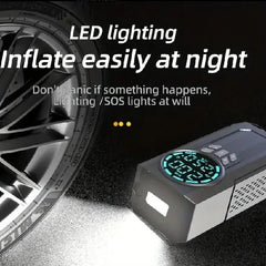 4-in-1 Portable Car Jump Starter, Air Pump, Power Bank