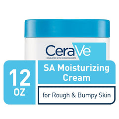 CeraVe Moisturizing Cream with Salicylic Acid. Exfoliating body cream for rough, bumpy skin with ceramides. Fragrance-free.