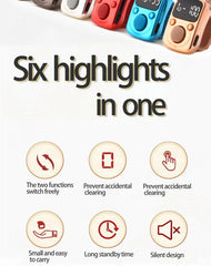 Digital LED Finger Tally Counter - Rechargeable Luminous Electronic Clicker for Prayer, Stitch Marker, and Counting Tasks | Compact Handheld Counter with Adjustable Strap & Clear Display | Durable and Lightweight Design | Silver Finish